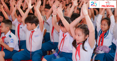 Cac em hoc sinh tham gia hoat dong gan ket tai su kien