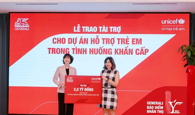 Generali tai tro 25 ty dong cho UNICEF