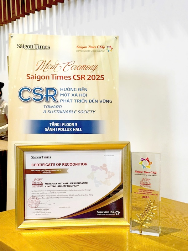 Generali Việt Nam giữ vững danh hiệu “Doanh nghiệp vì Cộng đồng” 6 năm liên tiếp 4 Gen SG Times CSR 2