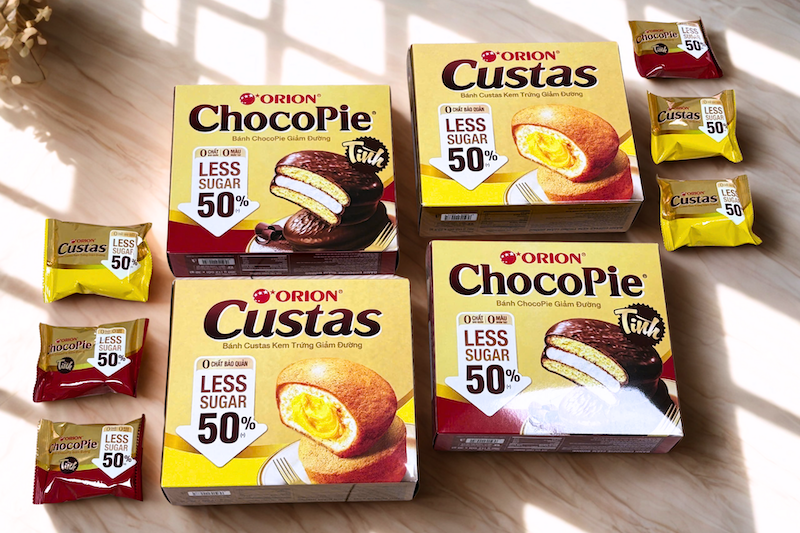 Orion ra mắt dòng sản phẩm “Less sugar - giảm đường” giữ tròn vị ngon 4 Orion ChocoPie Less Sugar Custas Less Sugar 2
