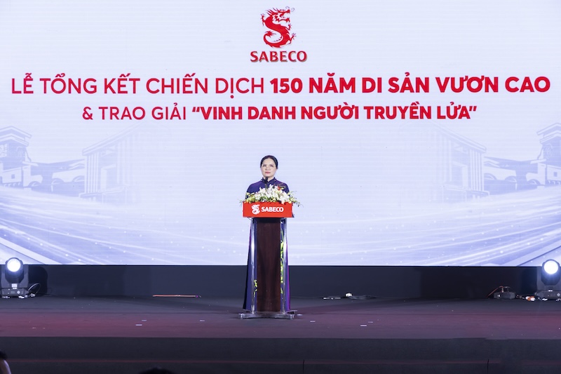 Uỷ ban Trung ương Mặt trận Tổ Quốc Việt Nam cùng Sabeco và báo Đại Đoàn Kết công bố top 15 gương mặt truyền lửa, chính thức khép lại chiến dịch “ 150 năm Di sản vươn cao” 5 Ba Ha Thi Nga Pho Chu tich Uy ban Trung uong Mat tran To quoc Viet Nam phat bieu tai su kien 1