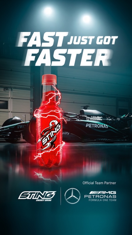 Sting Energy chính thức trở thành đối tác toàn cầu của đội đua Mercedes-AMG PETRONAS F1 3 Fast Just Got Faster