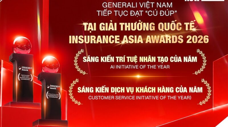 Generali nhận cú đúp giải thưởng về công nghệ và dịch vụ khách hàng tại Insurance Asia Awards 2026 1 Hinh 1 Generali Viet Nam tu hao nhan hai giai thuong tai Insurance Asia Awards 2026